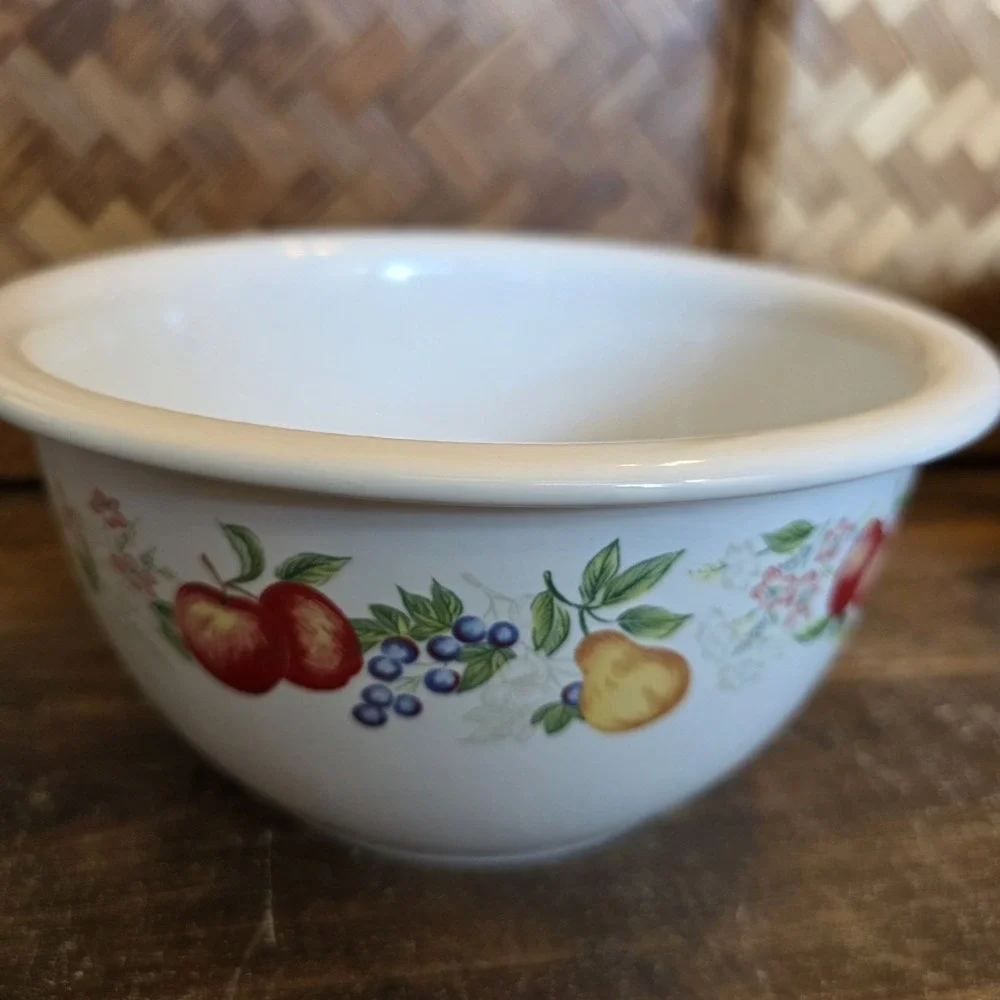 Corelle Coordinates Chutney Pattern Stoneware Serving Mixing Bowl 3 Piece‎ Set